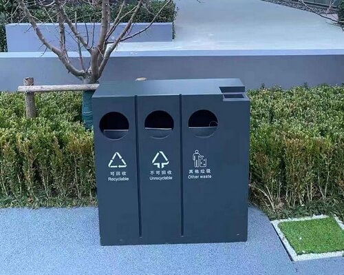 辦公樓垃圾分類箱_小區垃圾分類箱